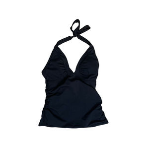 Athleta Swimsuit Top Tankini Size XXS Black Padded Ruched